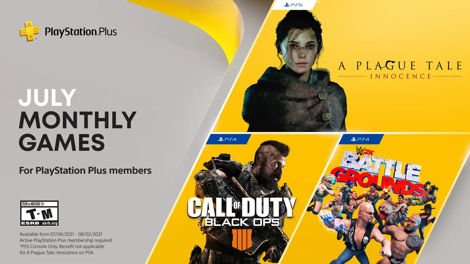 PS Plus Free Games For July 2021