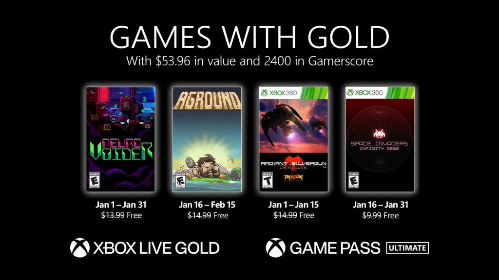Xbox Games with Gold January 2022 Free Games