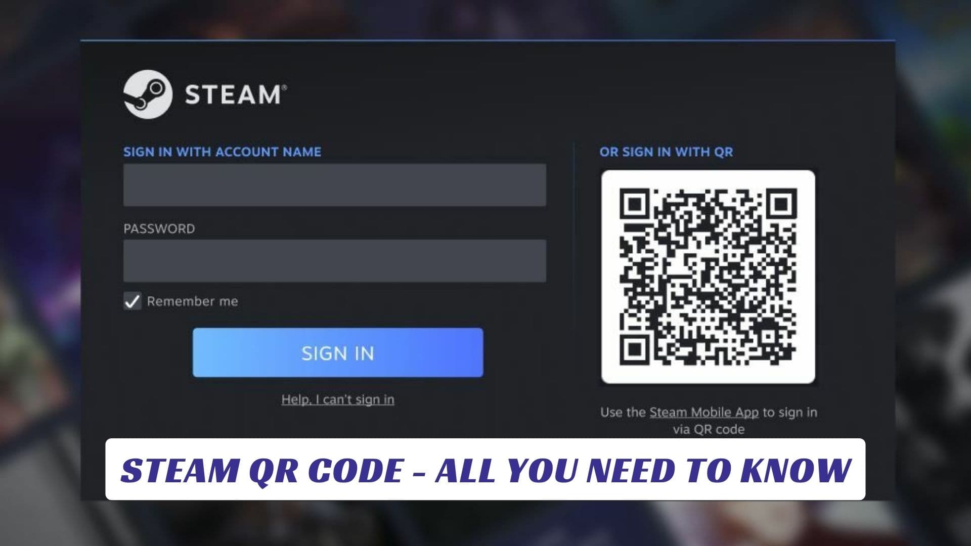 Kde je Steam QR Code?