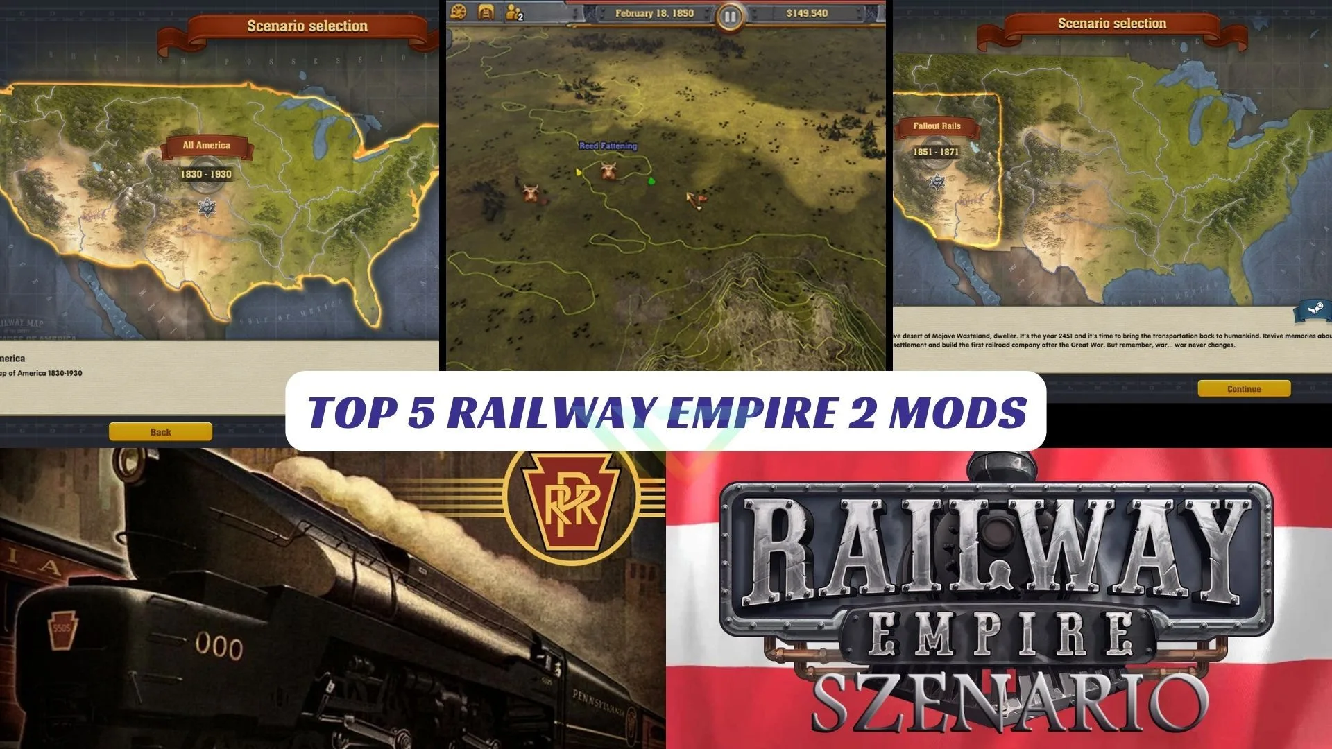 Top 5 Railway Empire 2 Mods Top 5 Railway Empire 2 Mods Lawod Cover