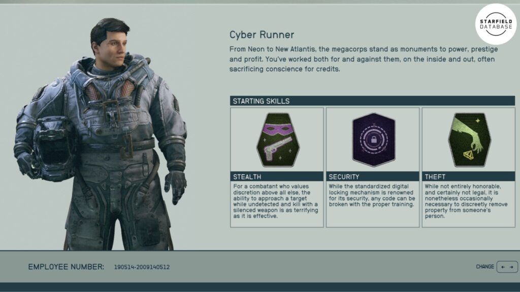 Starfield Backgrounds and Skills Extensive Guide 7 starfield cyberrunner background