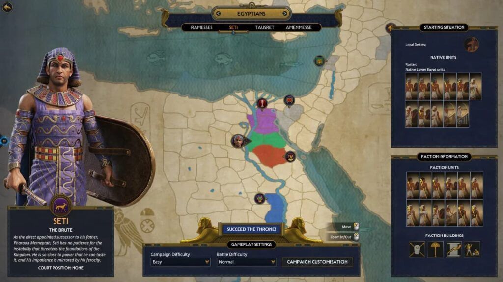Total War Pharaoh Factions 2 Seti