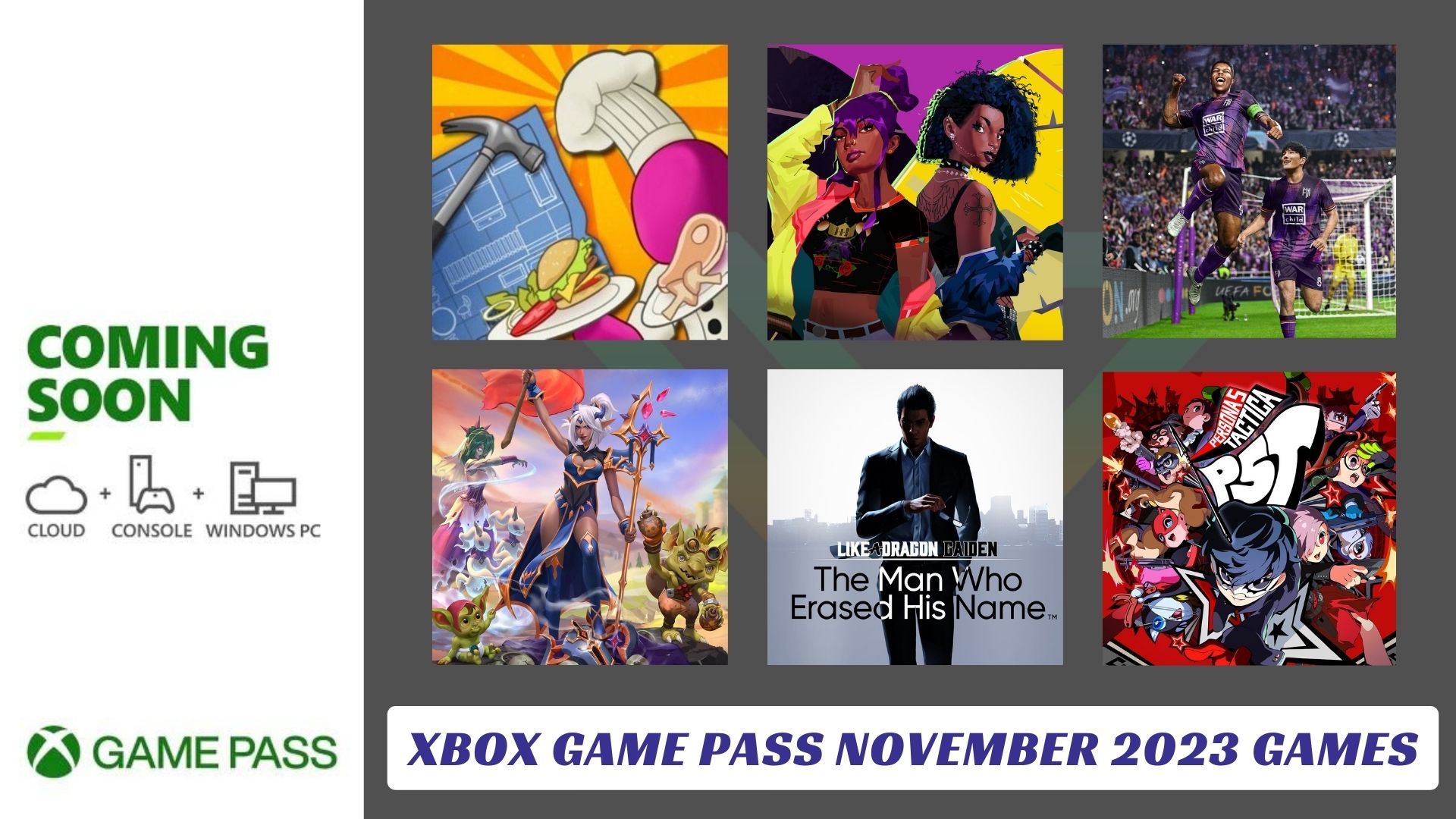 Xbox Game Pass November Games Xbox Game Pass November 2023