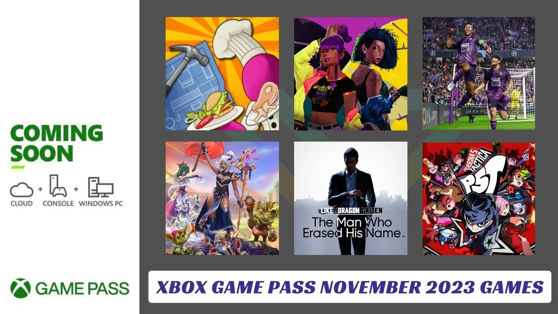 Xbox Game Pass November Games Xbox Game Pass November 2023