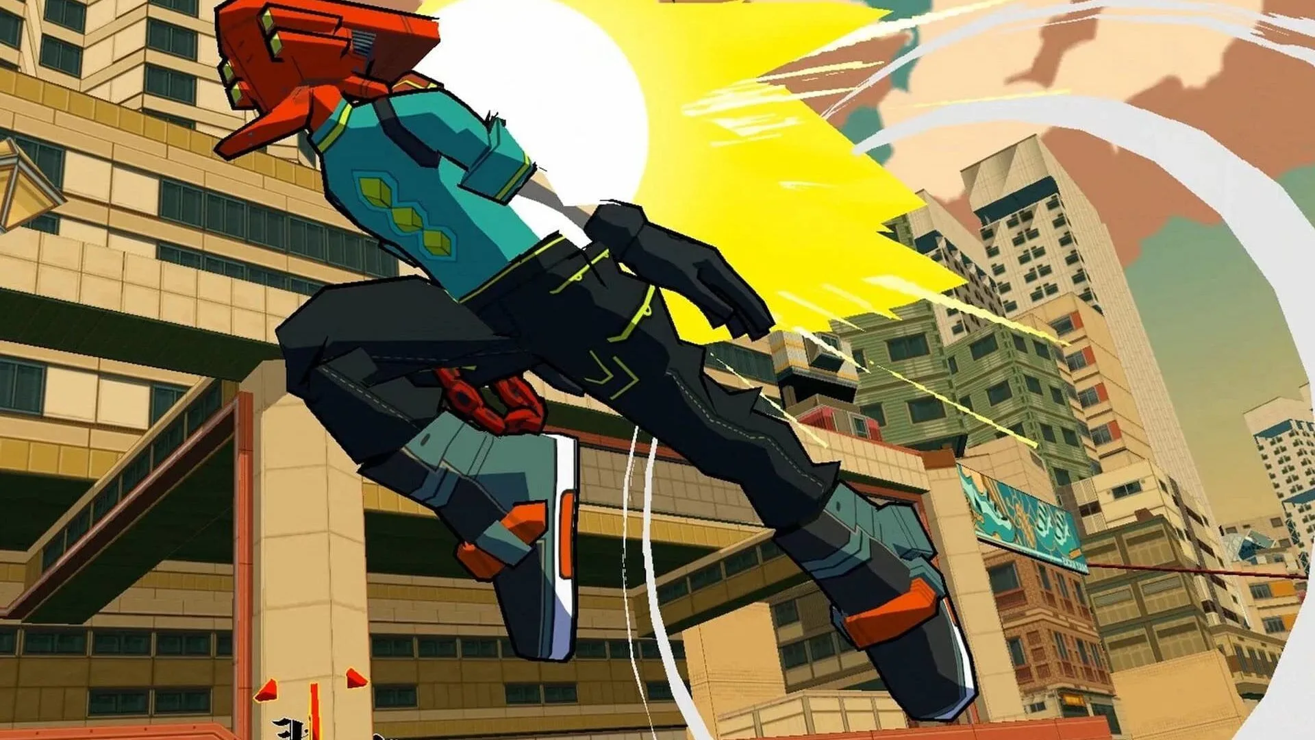 Bomb Rush Cyberfunk Main Gang Characters 1 Bomb Rush Cyberfunk Red Lawod ss edited