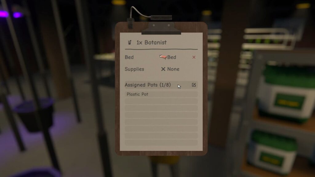 Assigning Beds and Managing Employees in Schedule 1