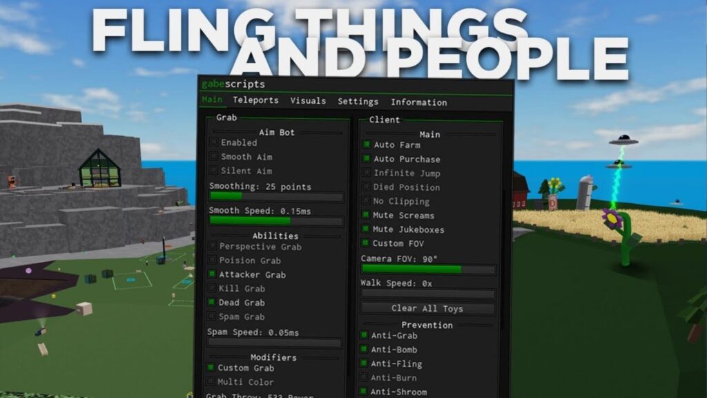 Fling Things and People Script Guide 2 Script 1 Super Throw & Anti Grab