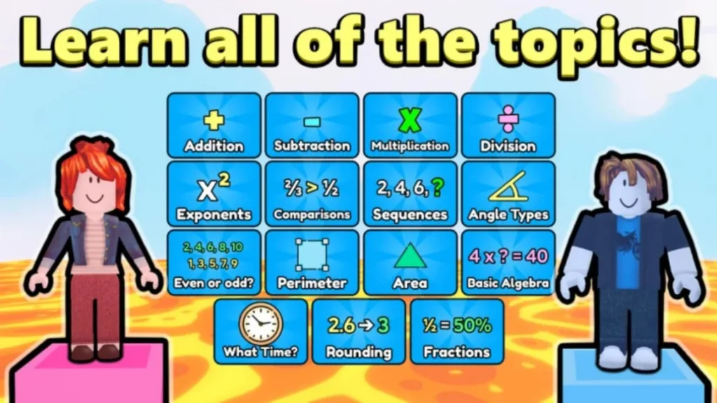 Typical Script Features for Math Tower Race